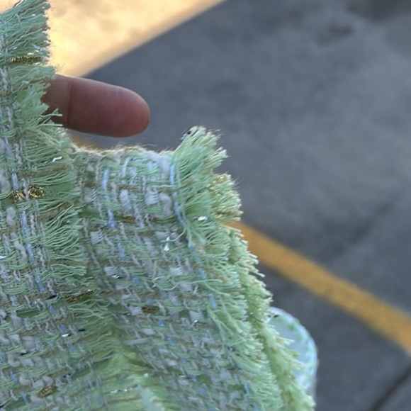 Green Tweed Mini Dress - Picture 5 of 5